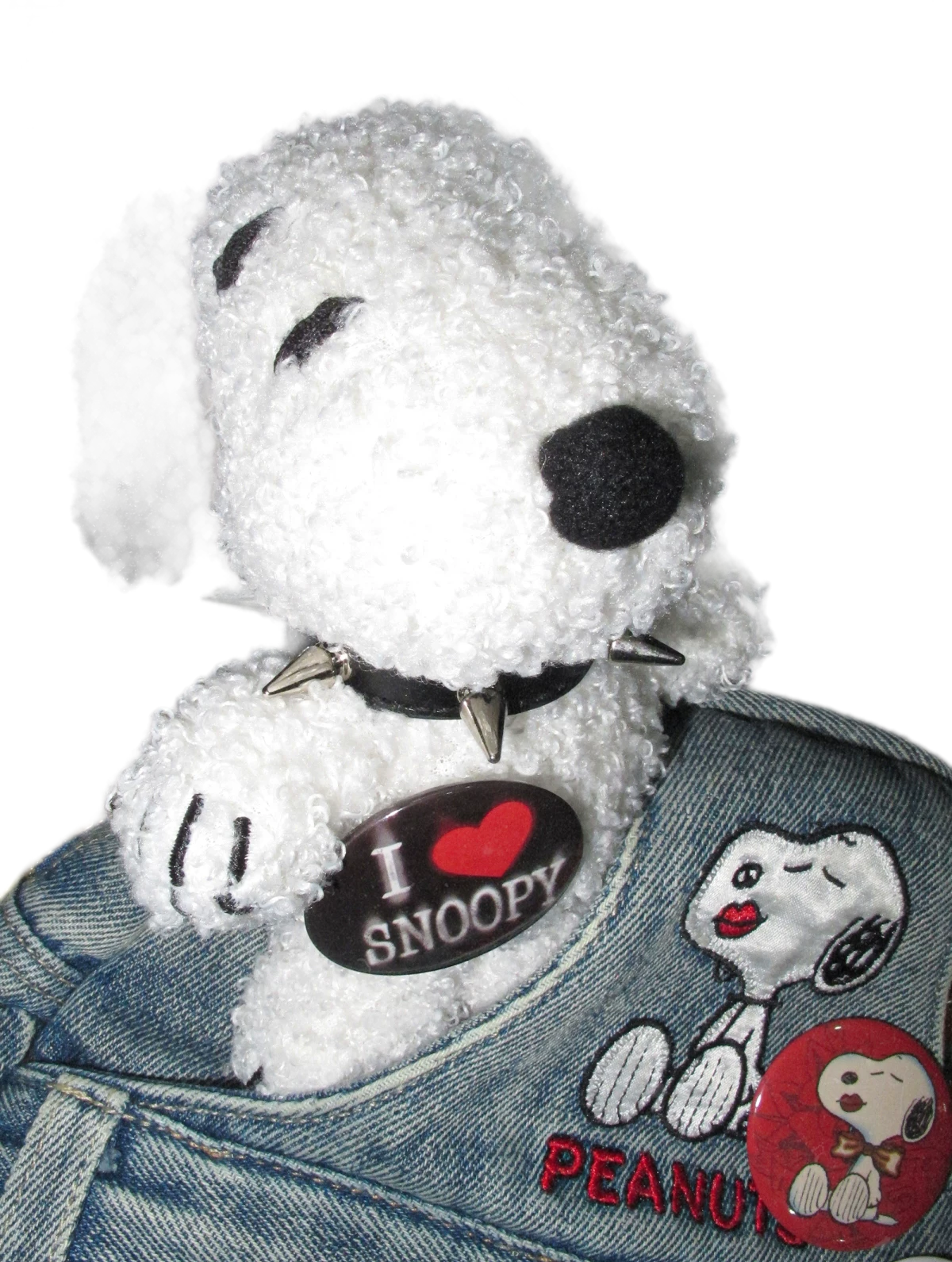 Studded Collar Snoopy Keychain