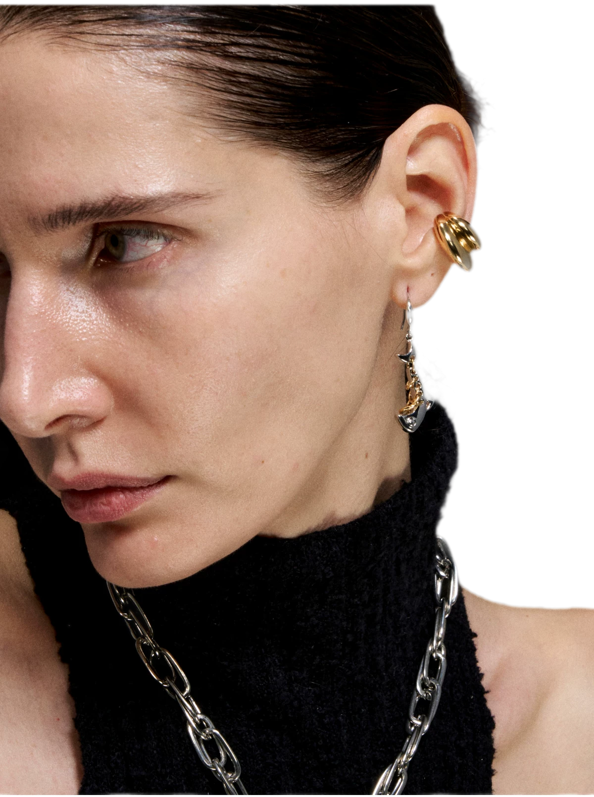 Vintage Fishbone Chain Earrings