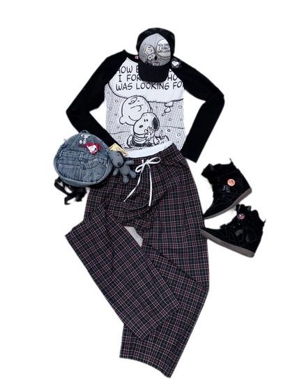 Contrast Raglan Graphic T-Shirt