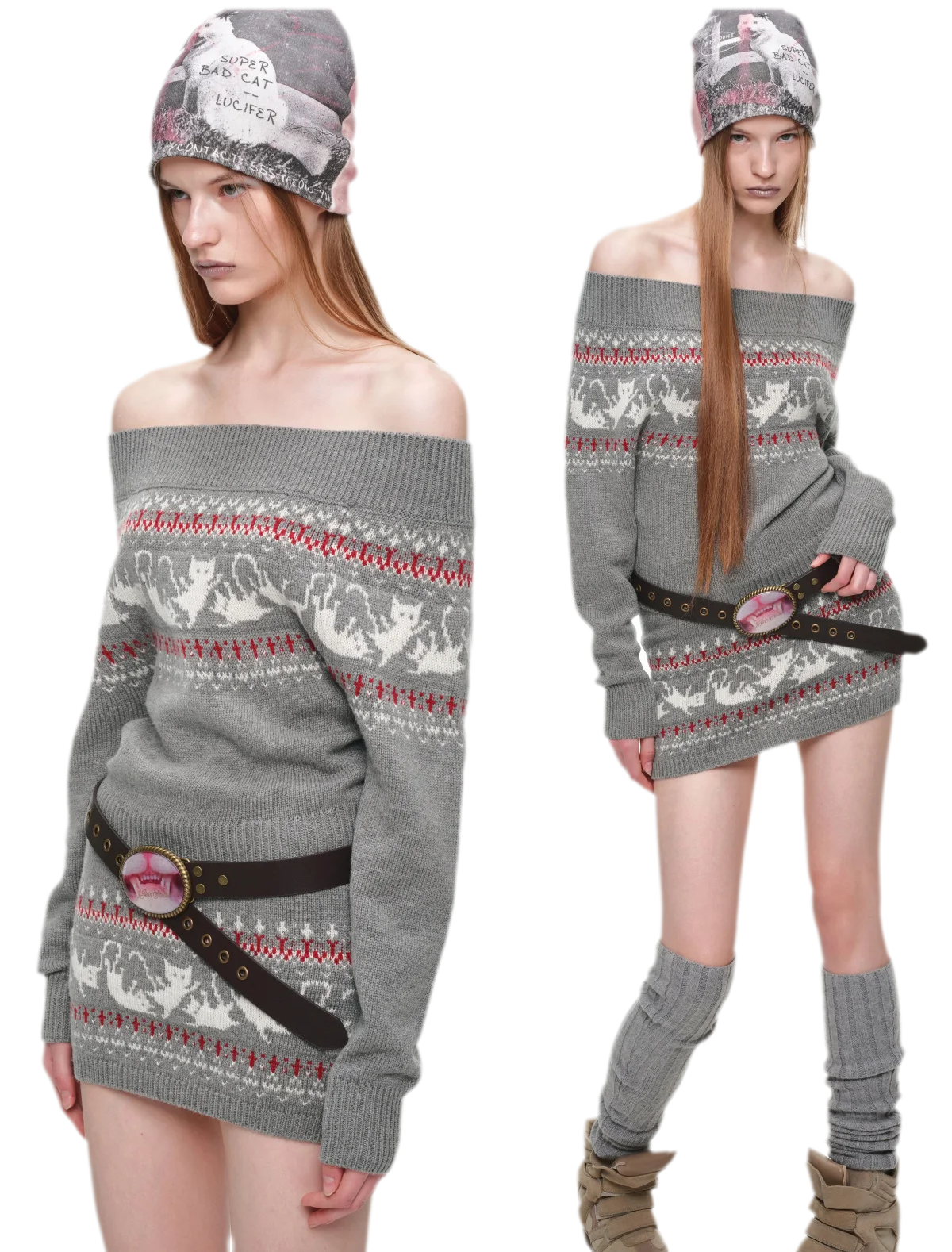 Haut en maille pour chat Fair Isle
