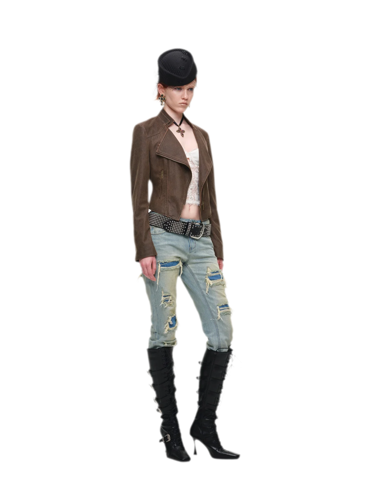 Washed Appliqué Straight-Leg Jeans