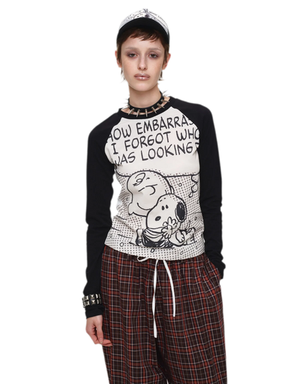 Contrast Raglan Graphic T-Shirt