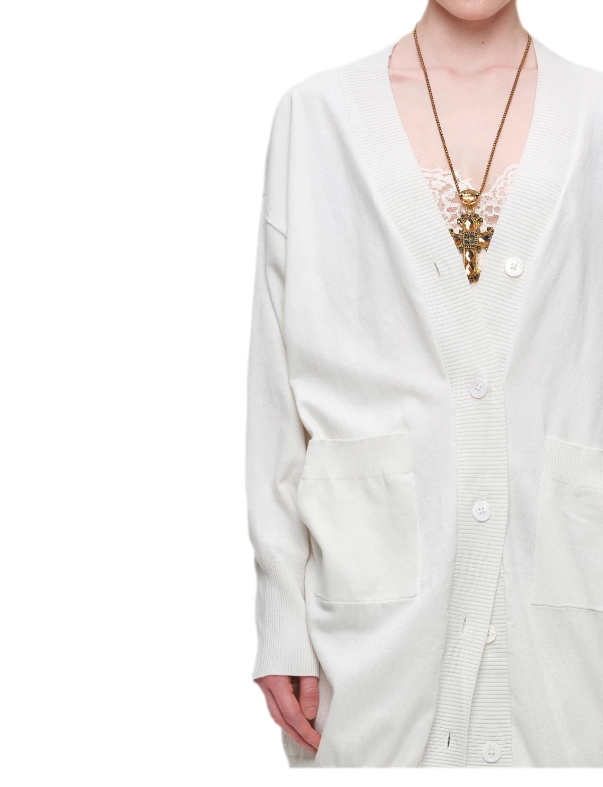 Burnout Frame Knit Cardigan