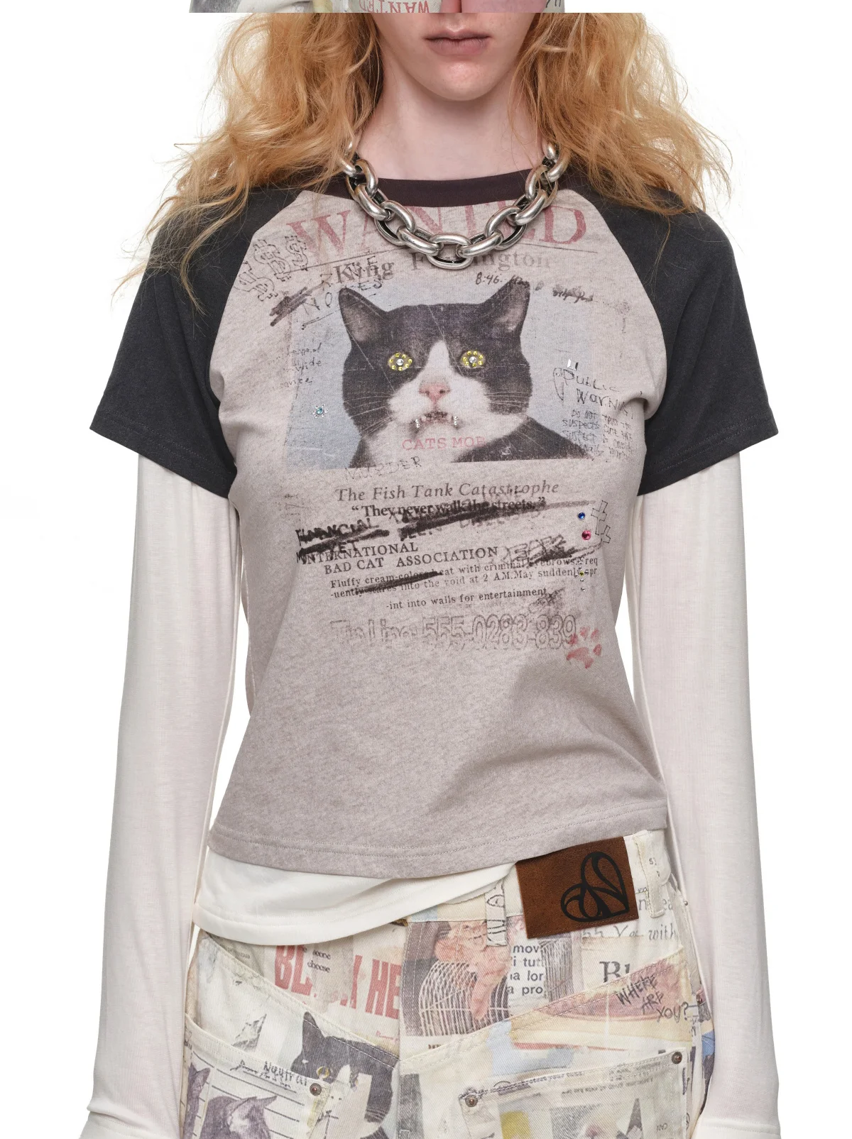 Graphic Color-Block Raglan T-Shirt