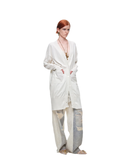 Burnout Frame Knit Cardigan