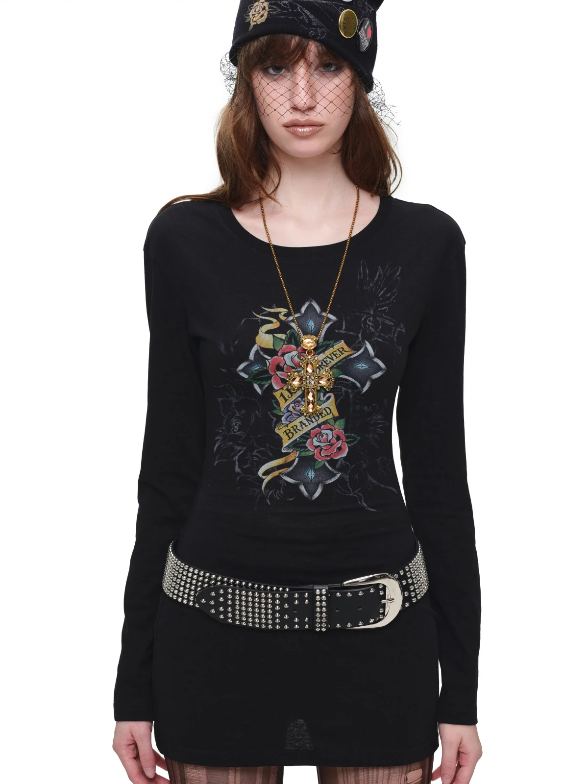 Graphic Cutout Midi Dress
