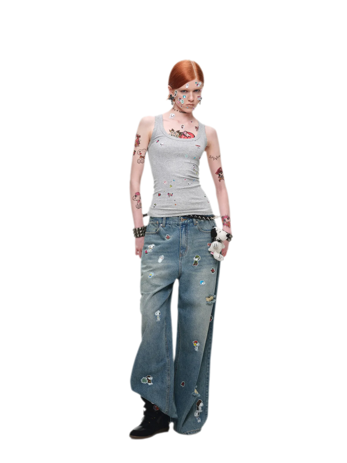 Washed Ribbed Scoop-Neck Tank