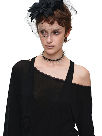 Lace Appliqué Layered Long-Sleeve T-Shirt