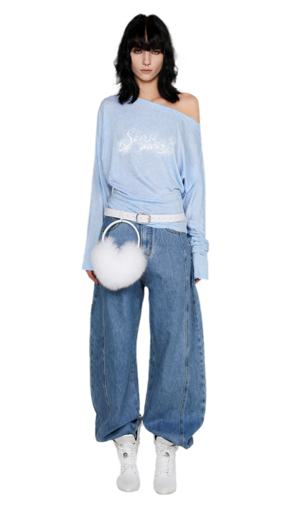 Pleated Off-Shoulder Top
