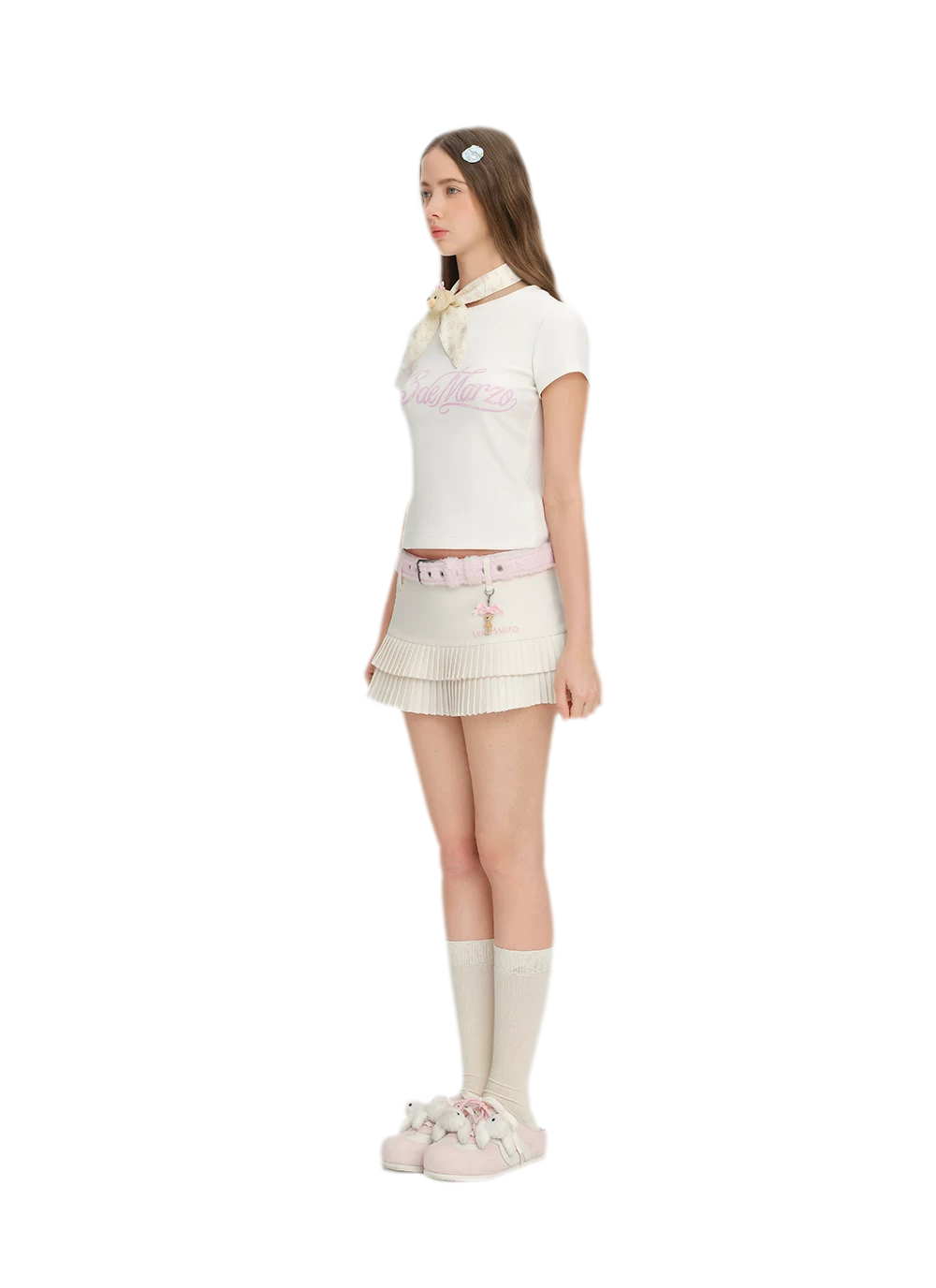 Floral Crossover Short T-shirt