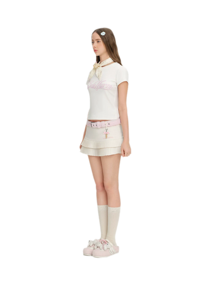 Floral Crossover Short T-shirt