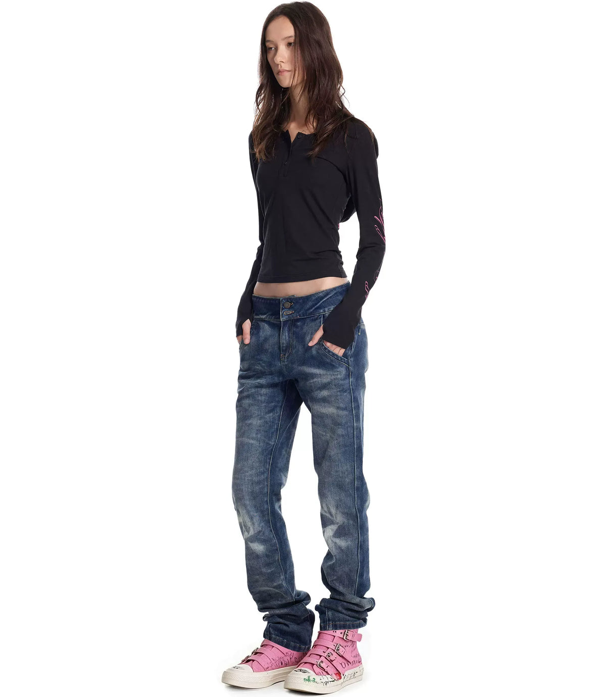 Soft Henley Fitted Knit Top