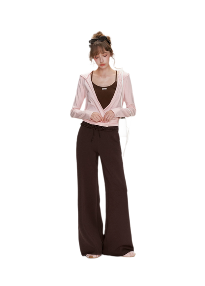 Soft Cotton Wide-Leg Trousers