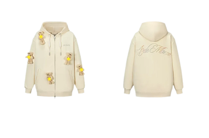 Bear Star Embroidered Hoodie