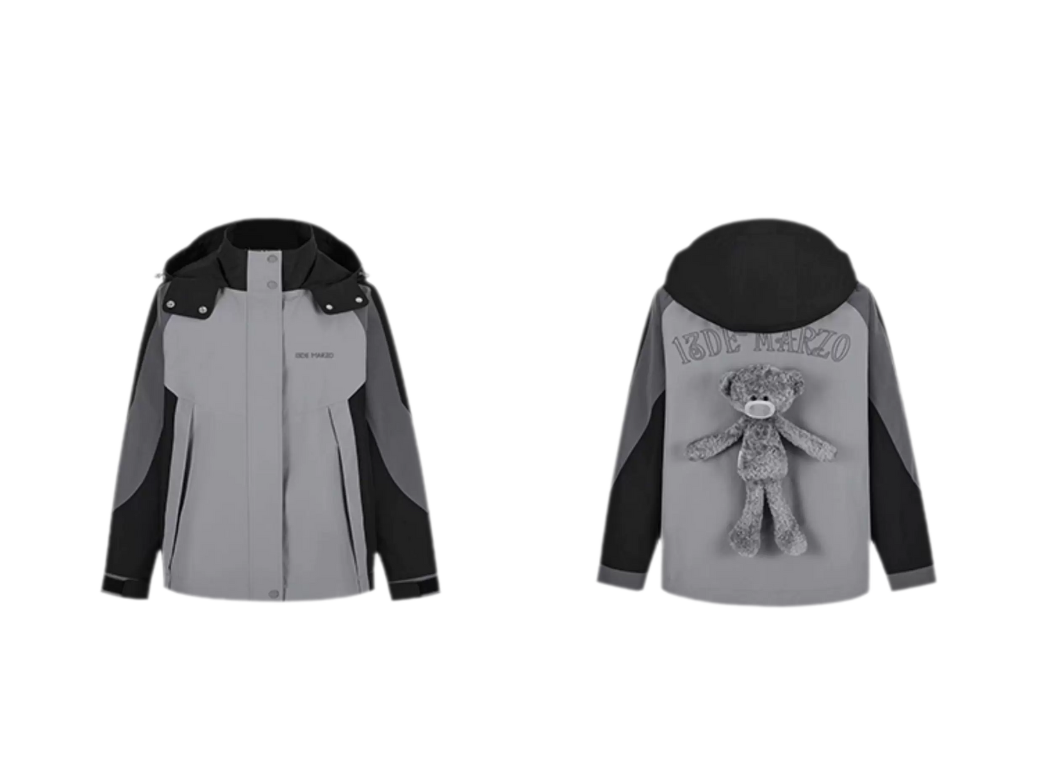 Colorblock Bear Windbreaker