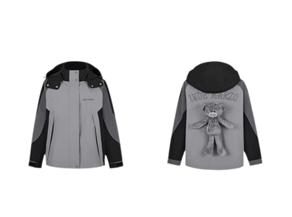 Colorblock Bear Windbreaker