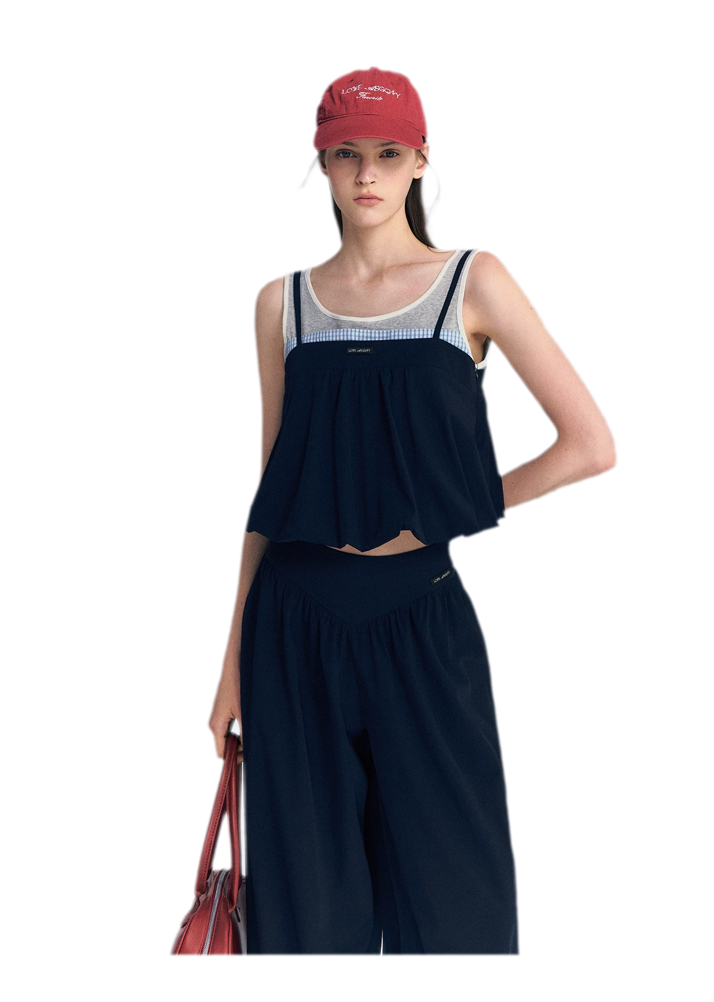 Contrast Faux Layered Set