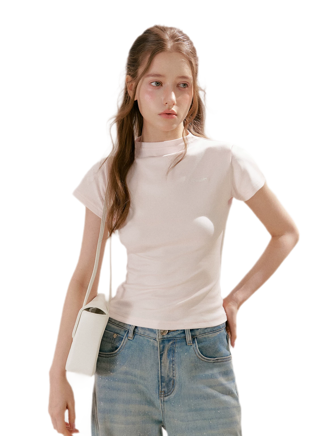 Mock Neck Tee