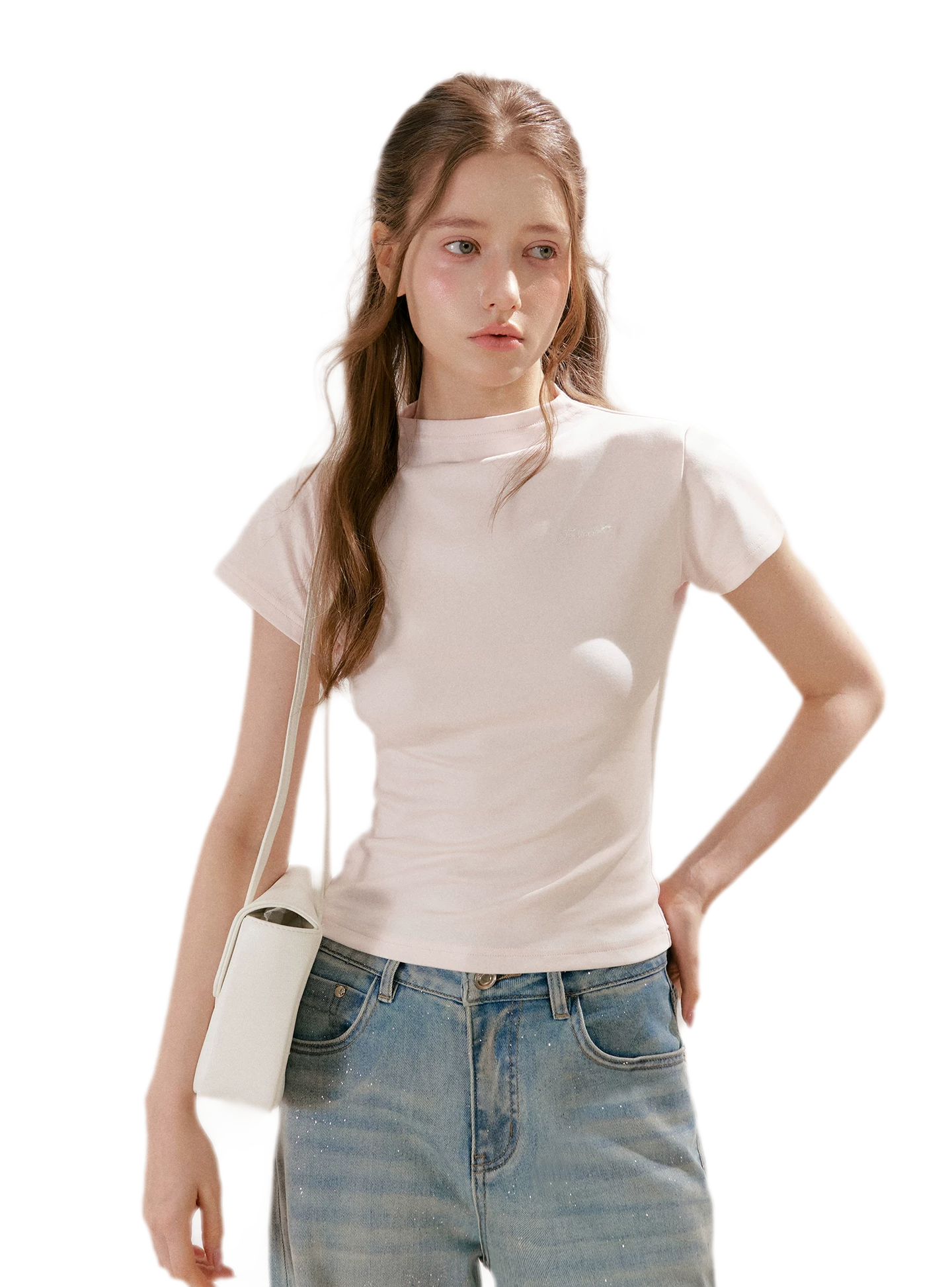 Mock Neck Tee