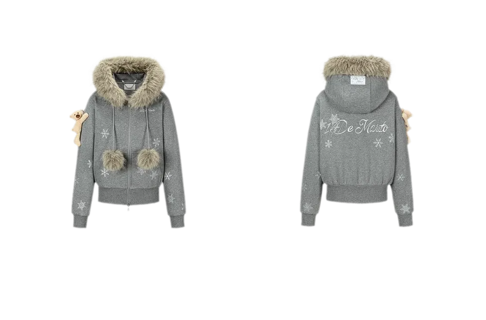 Gradient Snowflake Zip Hoodie