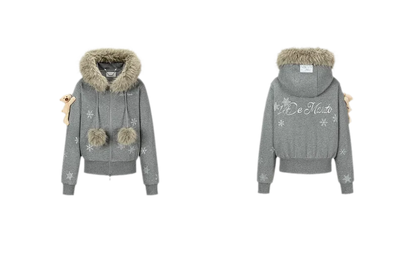Gradient Snowflake Zip Hoodie