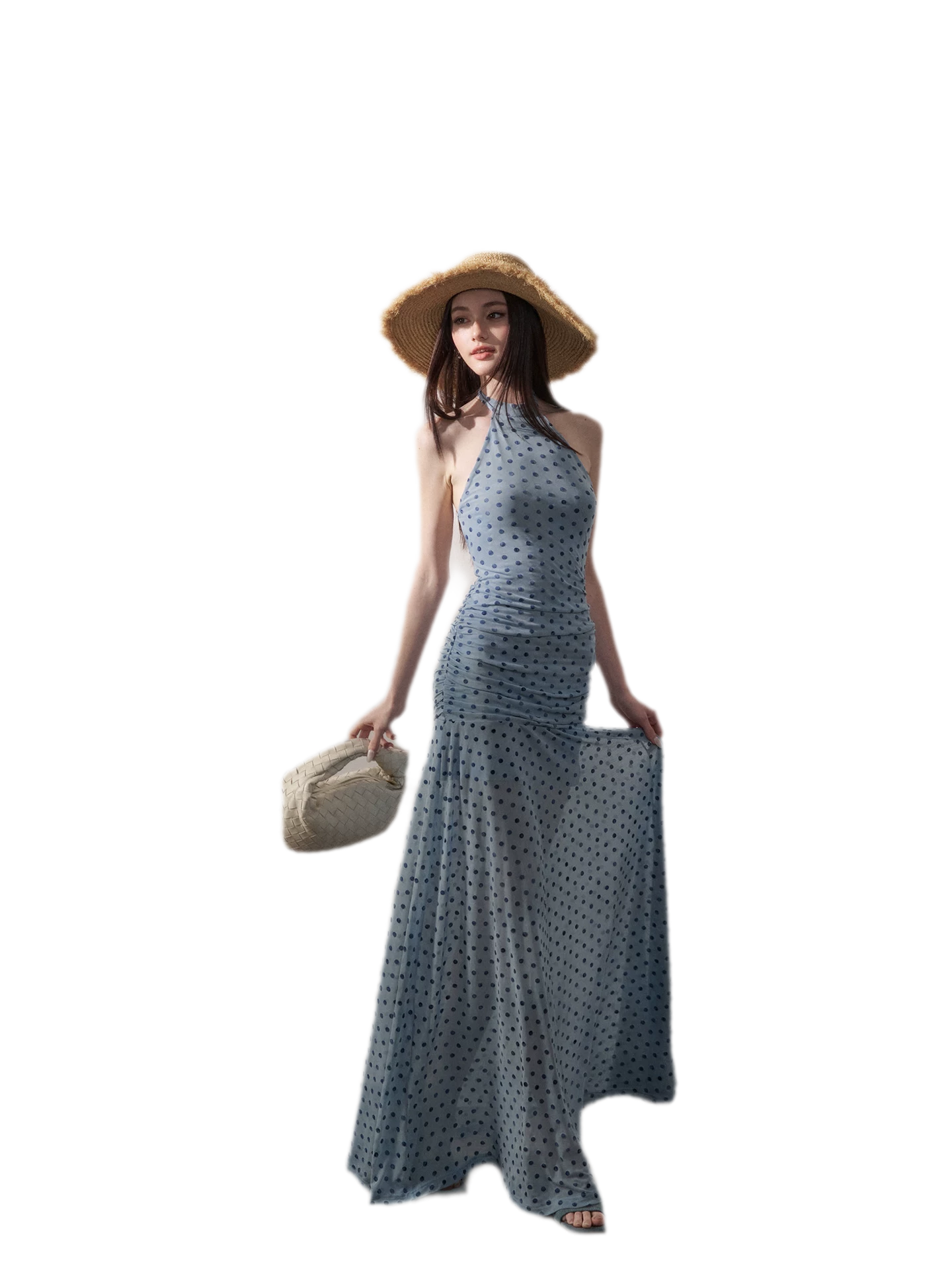 Polka Dot Backless Dress