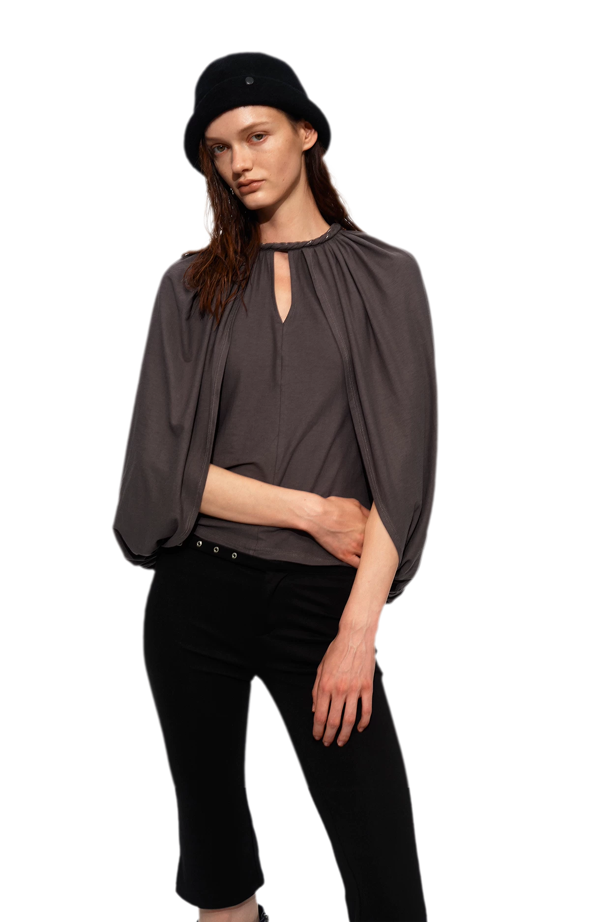 Cotton Cape Sleeve Top