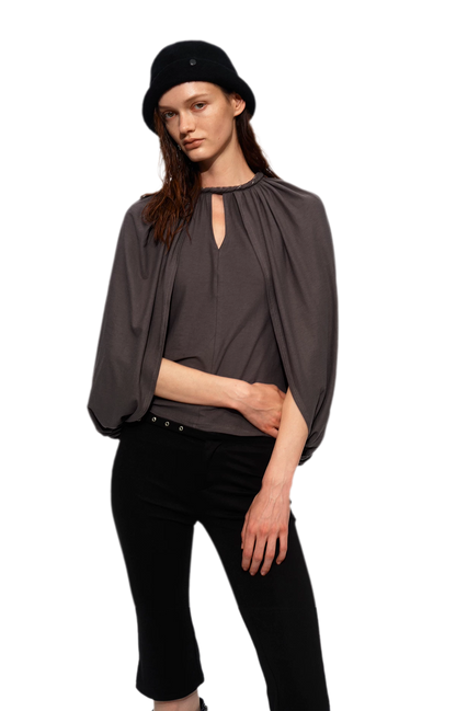 Cotton Cape Sleeve Top