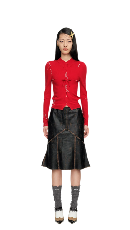 Elegant Knit Top with Pleat Details