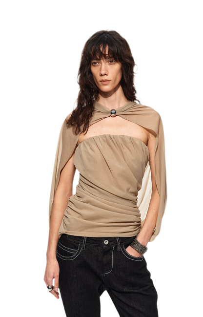 Cape Layer Bustier Top