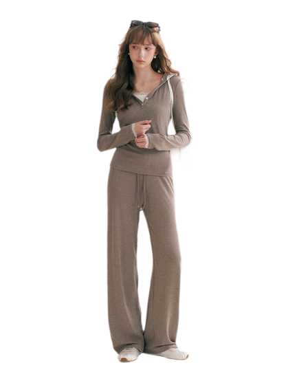 Lace-Trim Layered Two-Piece Set