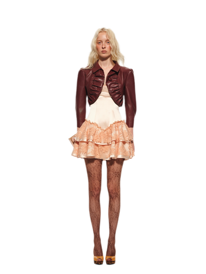 Lace Ruffle Slip Dress