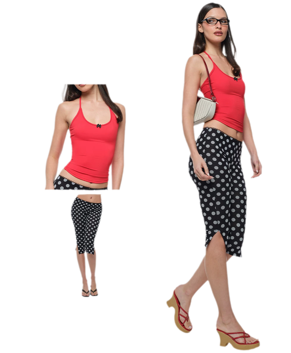 Polka Dot Bustier Pants