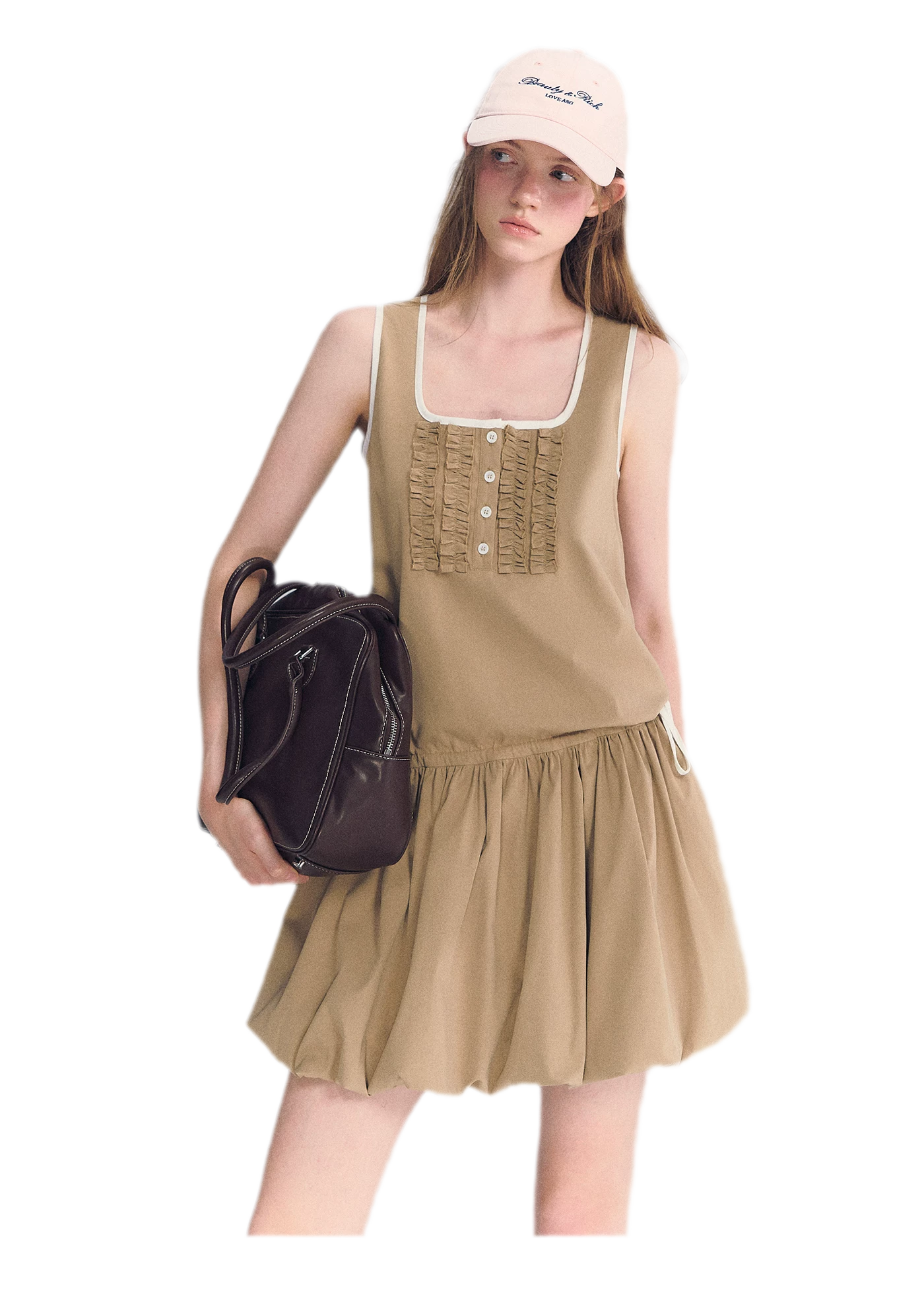Ruched Lace Bubble Dress