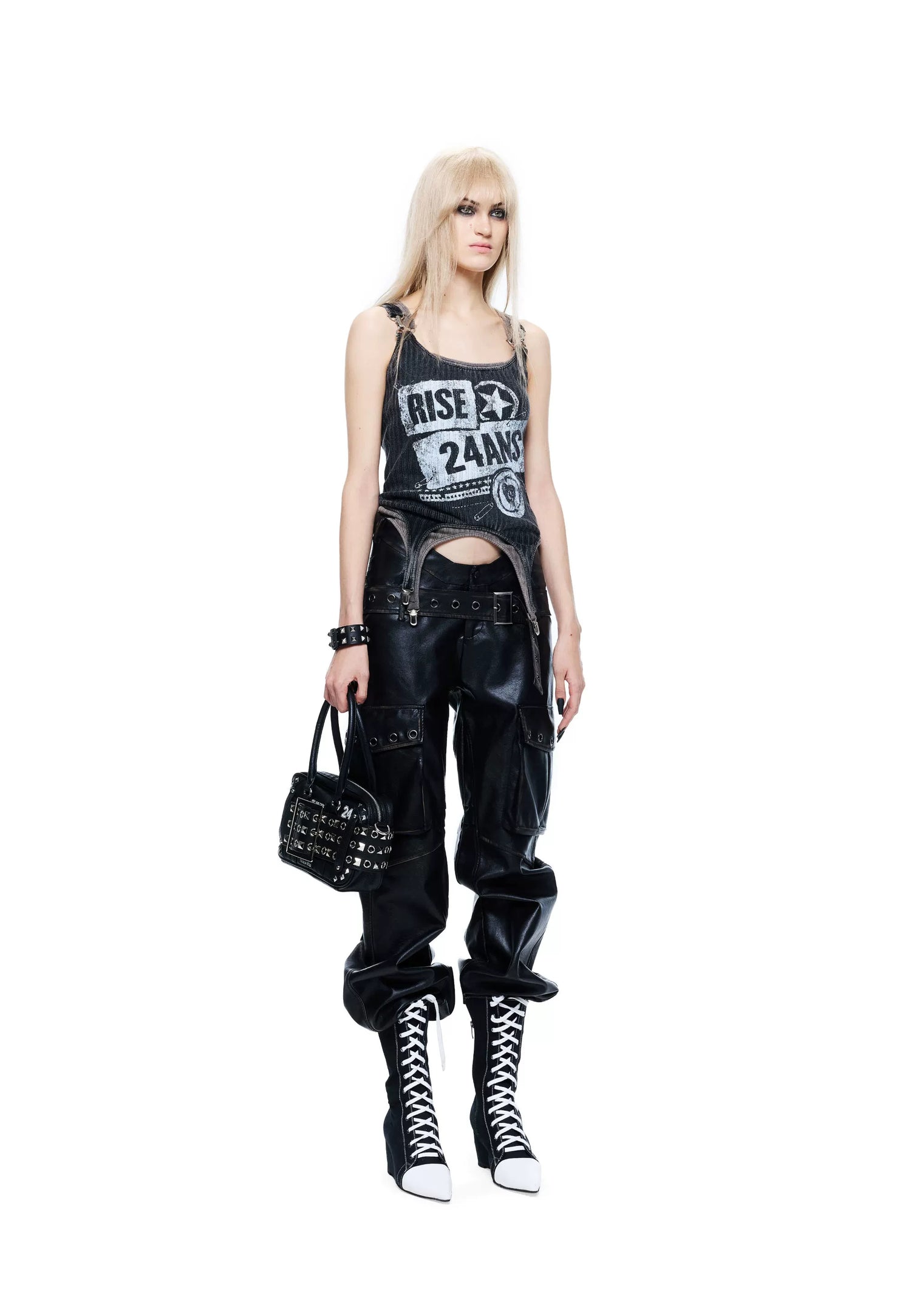 Lightweight Spicy Girl Tank Top with Distressed