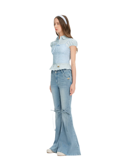 Mermaid Flare Denim Pants
