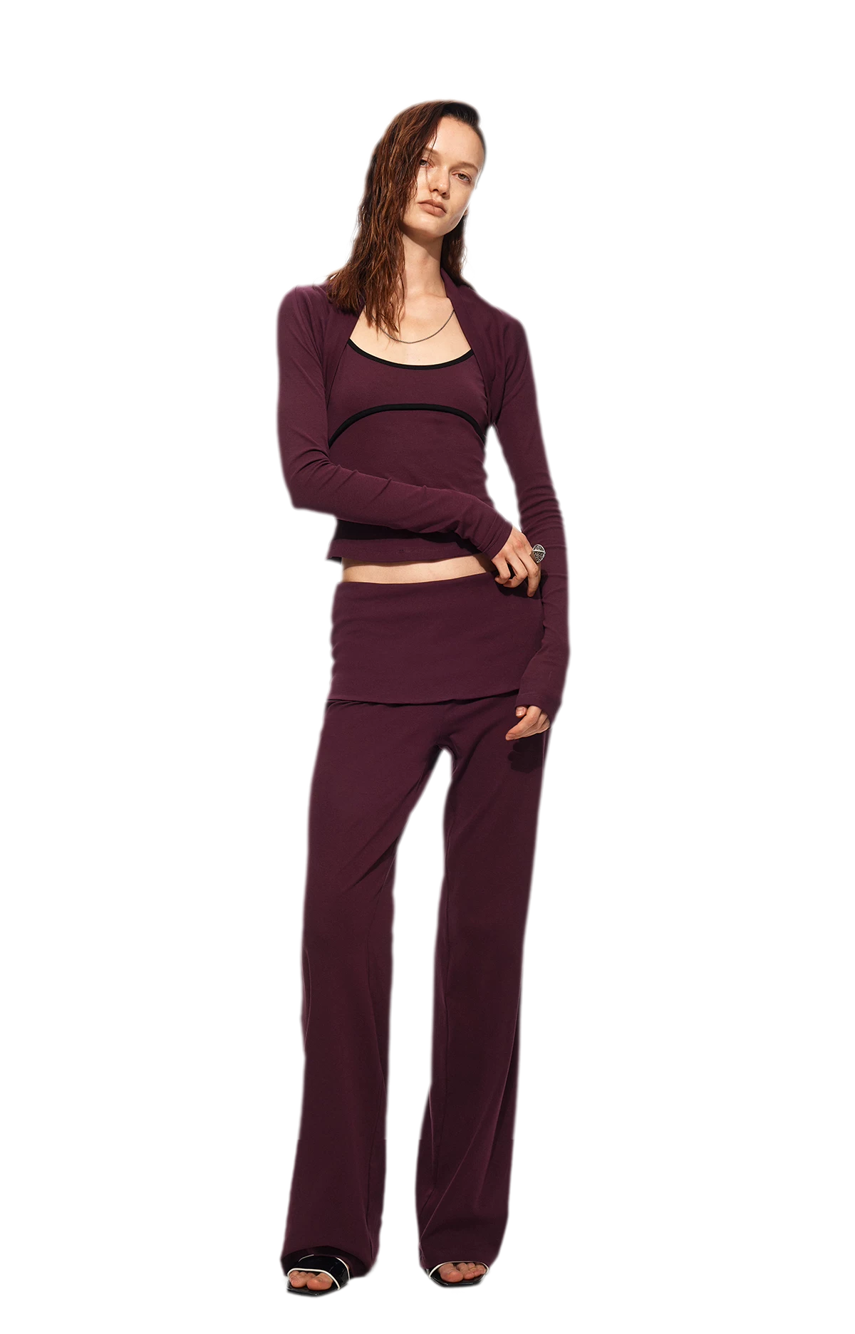 Contrast Cami Pants Set