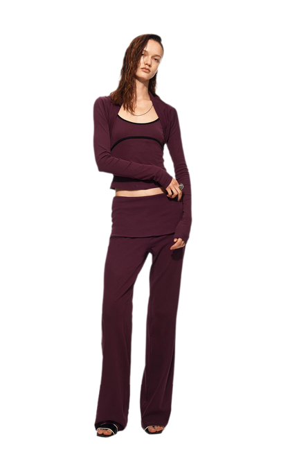 Contrast Cami Pants Set