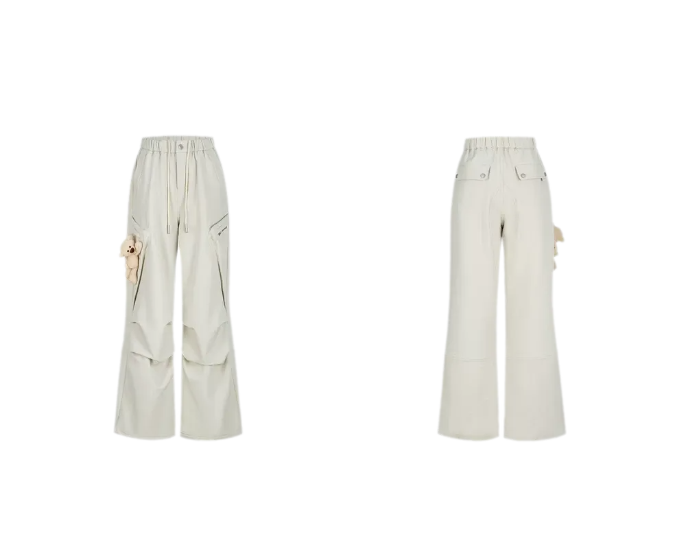 Fleece-Lined Drawstring Cargo Pants