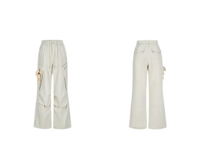 Fleece-Lined Drawstring Cargo Pants
