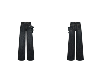 Mid-Low Waist Straight Jeans