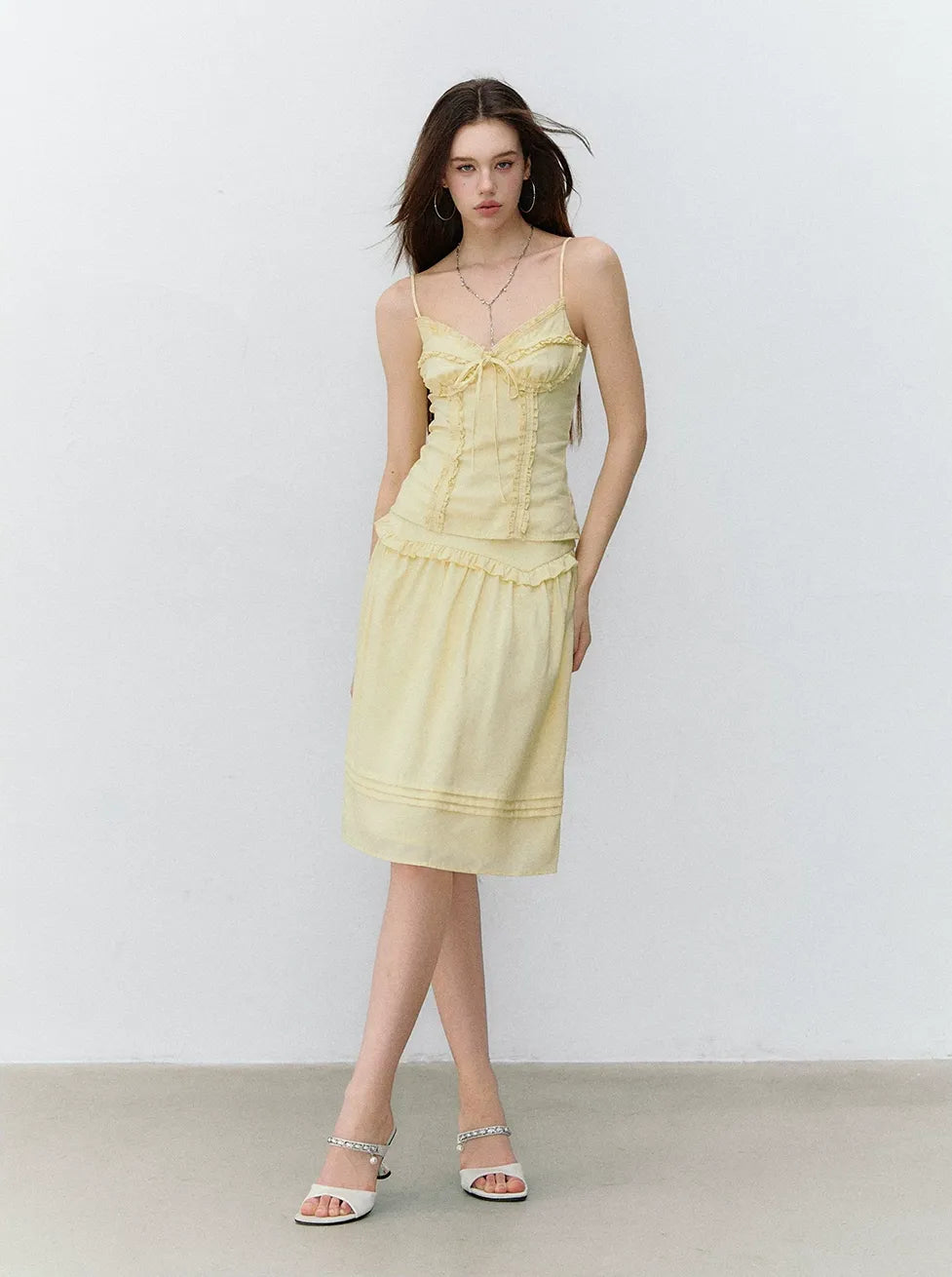 Silk Cow Leather High Heel Sandals with Pearl