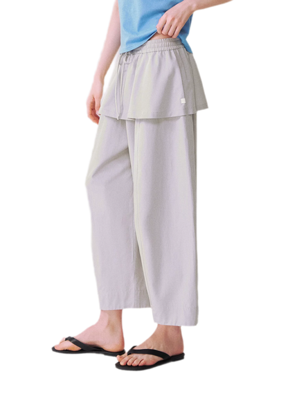 Layered Skirt Balloon Pants