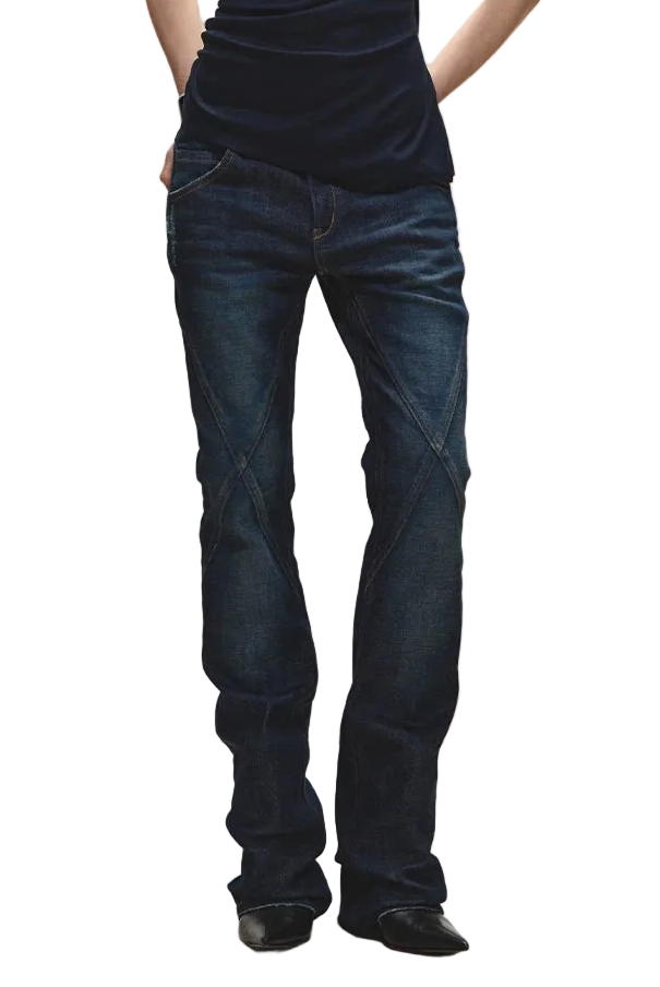 Vintage Slim Straight Denim Jeans