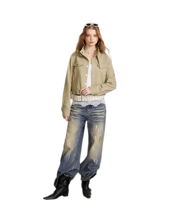 Structured Cropped Utility Jacket