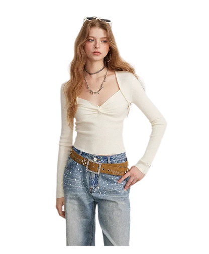 Twist Front Knit Top