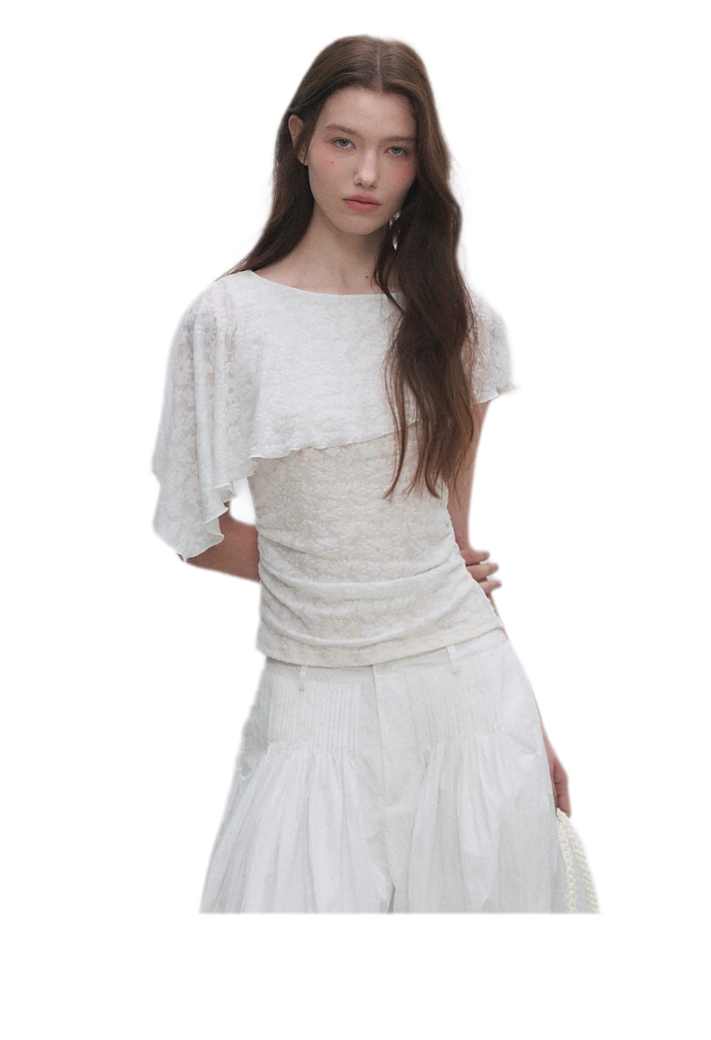 Jacquard Cape Top