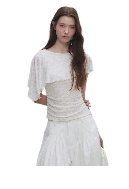 Jacquard Cape Top