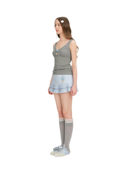 False Two-Piece Knit Top