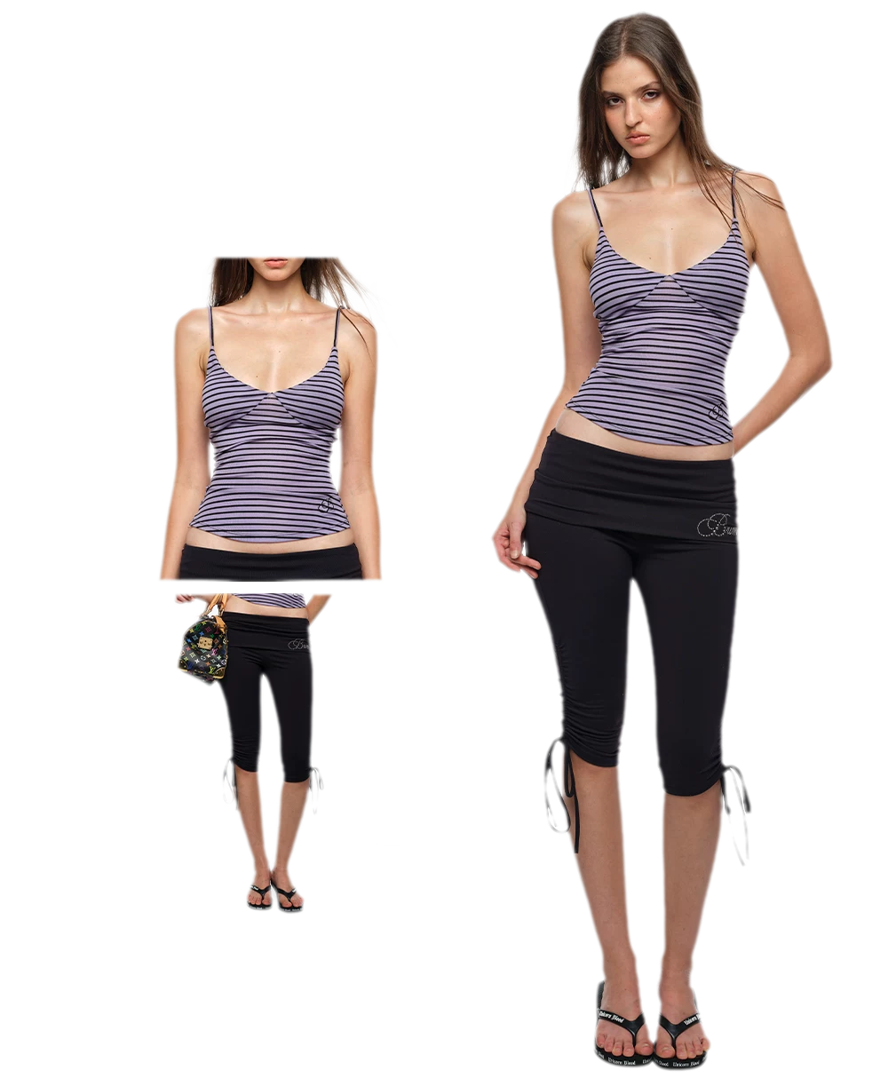 Striped Stretch Cami Top